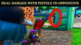 DEAL DAMAGE WITH PISTOLS TO OPPONENTS - Fortnite SUMMER SLURP CHALLENGES EASY GUIDE! (SEASON X)