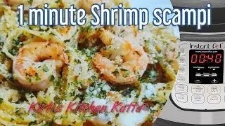 1 minute Shrimp scampi in an instant pot/ Shrimp Scampi Recipe/Shrimp scampi with linguini pasta
