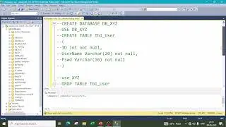 How to Create a Database and a Table in SQL Server-2014, How to use Drop Command.