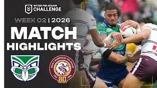 2026 Witzer Pre-season Challenge&nbsp;| Warriors v Sea Eagles&nbsp;| Match Highlights | Week 2