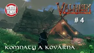 Valheim CZ gameplay - komnaty, kov&aacute;rna, sl&eacute;v&aacute;rna a v&yacute;roba uhl&iacute; #4