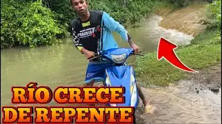RÍO CRECE Y CASI NOS LLEVA LA CORRIENTE