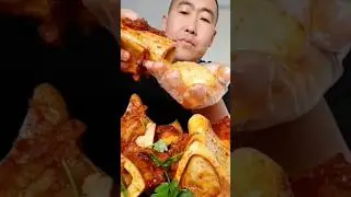 bone marrow Mukbang Asmr #eating #buffalo #rare