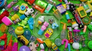 Asmr video shares the characters of plastic candy container duck, bear, mouse and color balls