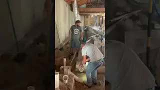 underground plumbing install #plumbing #underground #shorts #construction