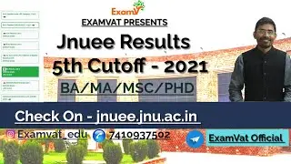JNU Results#JNUEE 2021 FOR BA/MA/PHD#5th Cutoff#Check Your Results#ExamVat