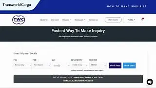 Transworld Cargo: Web Portal Guide for Shippers
