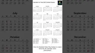 Calendar 2032 #monthsoftheyear #2032