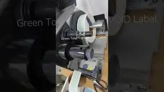 Green Paper Total Transfer VOIDOPEN Label Printing #VOIDLabel #SecurityLabel #VOIDEtiquetas #VOIDTem