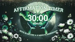 30 MINUTE 🦋 .˚✧ ROBOTIC AFFIRMATION TIMER ✧˚. 🦋 with 30 second and 10 minute REMINDERS