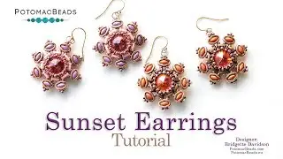 Sunset Halo Earrings - DIY Jewelry Making Tutorial by PotomacBeads