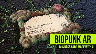 Biopunk AR business card made with AI / Breakdown Tutorial