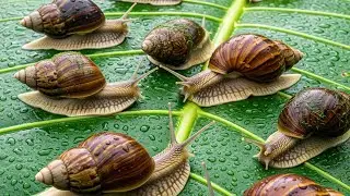 The Tiny Hunter: Watching a Snail Use its 20,000 Teeth to Eat | Microscopic Foraging