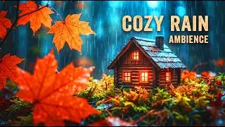 Relaxing Rain on Tiny Handcrafted Cabin | Cozy Night Ambience for Sleep & Study (4K)