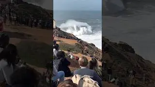 Size of the waves in Nazare, Portugal, 🇵🇹