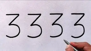 How to Draw Elephant from Number 3333 | Cat Drawing | Lion Drawing | Animals Drawing Number Drawing 