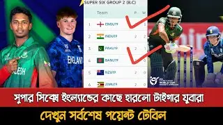সুপার সিক্সে ইংল্যান্ডের কাছে হেরেছে বাংলাদেশ দেখুন পয়েন্ট টেবিল | Bangladesh U19 Cricket