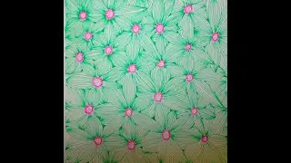 Zentangle：Stunning Floral Art | 17x17 cm Zentangle Inspired