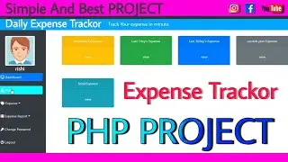 Daily Expense Tracker Using PHP and MySQL| Expense Tracker Project in Php #phpprojectswithsourcecode