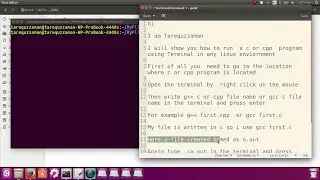 How to run a c or c++ code using linux Terminal