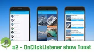 RecyclerView part 2 - Click Listener show Toast in RecyclerView - Android Studio Tutorial