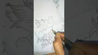 Two little birds 🕊#art #artist #drawing #ytshorts #youtube #subscribe #trending #bhakti #viralvideo