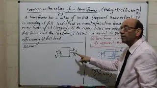 Solved Problem on Calculating the Efficiency of a Transformer at Full Load 200329, 29th March 2020