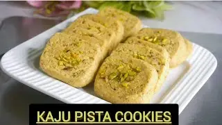 kaju Pista Cookies Recipe |  Eggless Cookies
