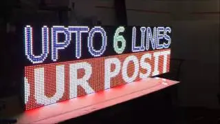 19 X 50 FULL COLOR p10 programmable scrolling led sign for outdoor indoor window open close