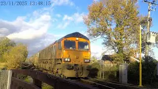 Class 66s with the Spray train at Wroxham & Tunstead 