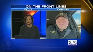 Interview: Corinth officers use chainsaws to clear roads during winter storm