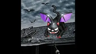2022 Halloween decoration-Blow Up Cat Inflatable Halloween Decorations