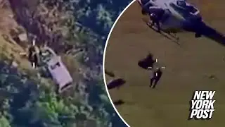 Driver stranded at bottom of 400-foot California cliff for 2 days after crashing over the edge