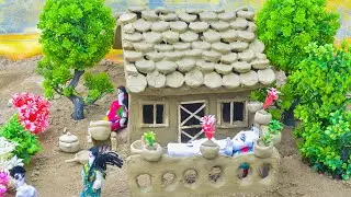 DIY miniature village house | How to make miniature clay house