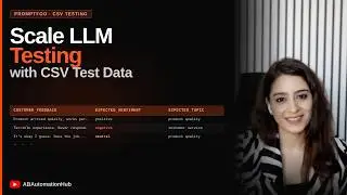 #promptfoo Video 3: Scale LLM Testing with CSV Test Data (100+ Cases Made Easy)