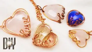 Сердце | Любовь | Кулон | клетка | проволочная обертка камень без отверстия 915