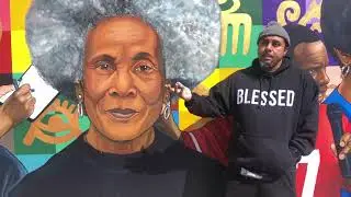 South Los Angeles muralist Moses Ball