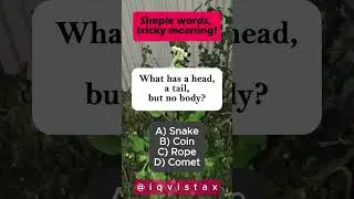 🪙 What Has a Head & Tail But No Body? #shorts #iqvistax