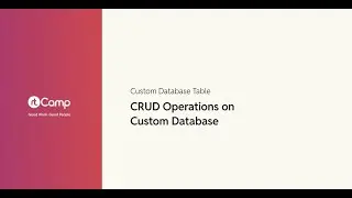 CRUD Operations on Custom Database