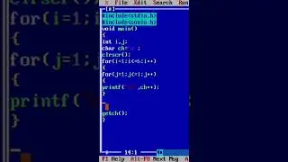 c programming for printing characters using for loop 