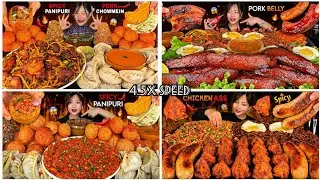 Asmr mukbang_pork chowmen_pork belly_spicy goll gape#mukbang_spicy 