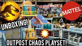 OUTPOST CHAOS PLAYSET! Mattel Jurassic World: Dominion Toy Unboxing in 4K!