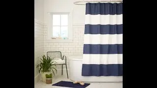 The Stylish Black And White Striped Shower Curtain
