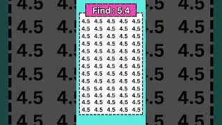 Extra sharp eyes spot 5.4 in 5 seconds#shorts #short