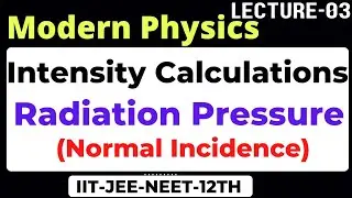 Radiation pressure | Intensity | Number of photons emitting per second | Modern Physics | IIT-JEE