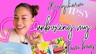 Unboxing my Ipsy Glam Bag and BoxyCharm! June 2024: Sunny Days Ahead #ipsy #beautyunboxing