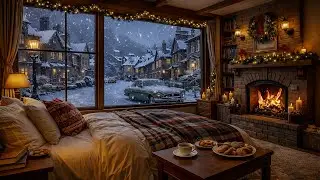 Warm Winter Night with Relaxing Jazz Instrumental Music ⛄ Coffee Shop Ambience & Smooth Jazz Music