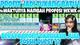NAMBAH PROFIT JADI TUKANG JUAL FOSSIL !! MODAL 16 DL , PROFIT BERAPA YA 🤔 || GROWTOPIA