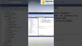 How to Create Table and Insert Rows in SQL Server #sqlserver #shorts