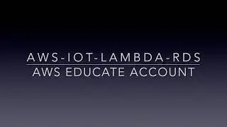 AWS IoT Core Lambda RDS